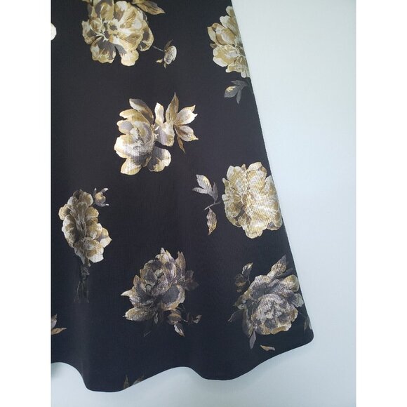 White House Black Market Womens Sz 00 Cocktail Dress V Neck Sleeveless Floral - Picture 3 of 6